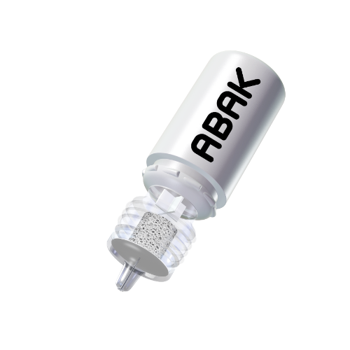 Close-up of Théa's revolutionary Abak bottle,